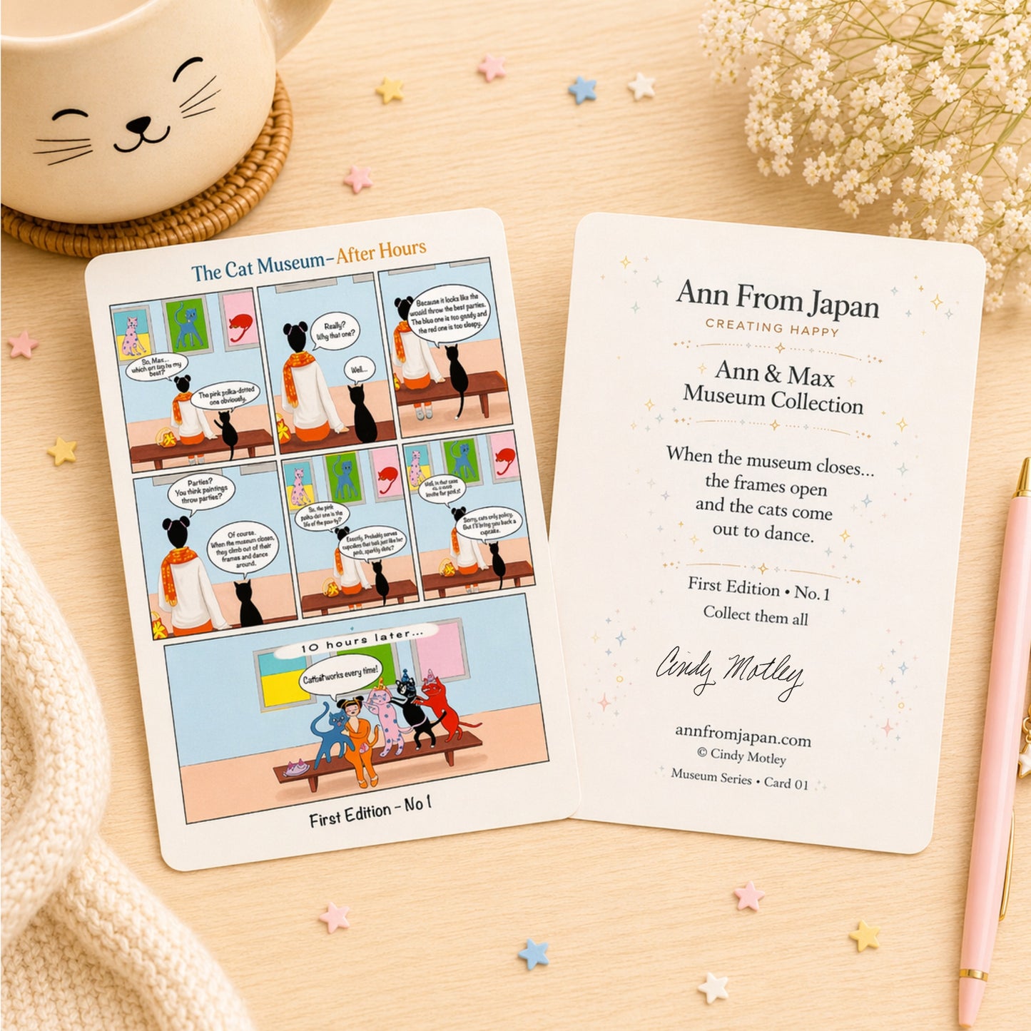 The Cat Museum-After Hours (First Edition) Comic Card & Sticker Pack Collection