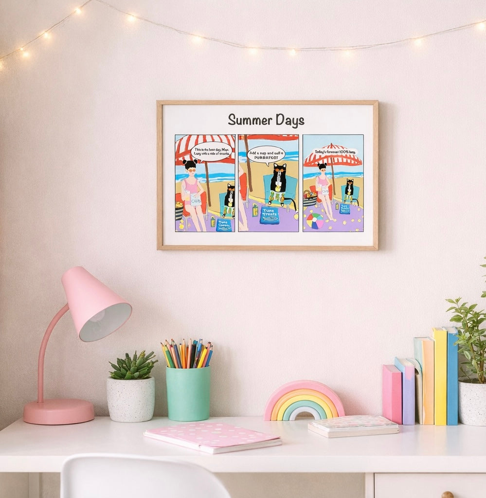 14x11" Summers Days Comic Poster