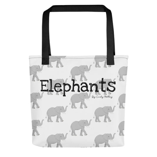Elephants By Cindy Motley Tote bag