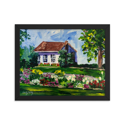 Home with a Garden By Cindy Motley Framed poster