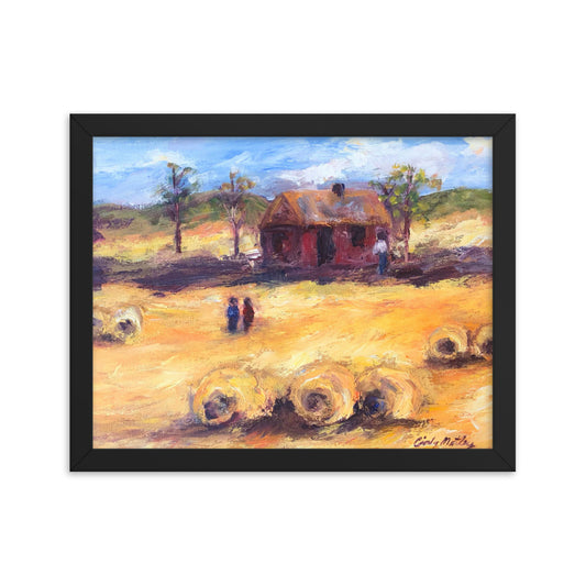 Golden Fields By Cindy Motley Framed poster