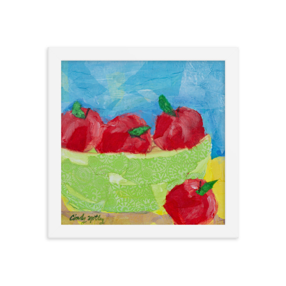 Apples By Cindy Motley Framed poster