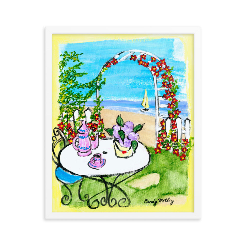 Sailing By Cindy Motley Framed poster