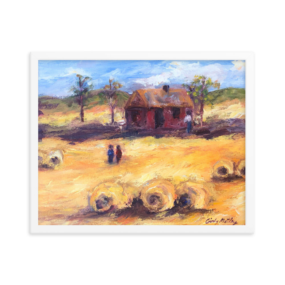 Golden Fields By Cindy Motley Framed poster