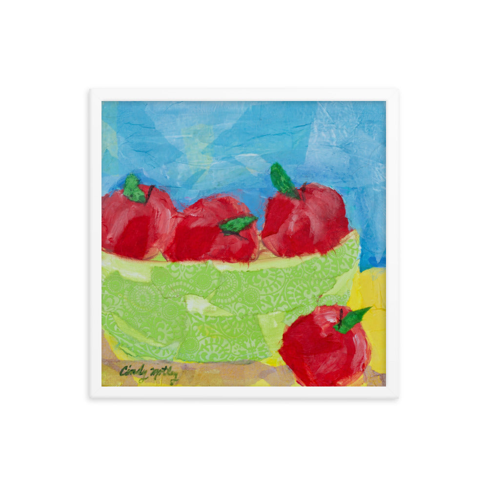 Apples By Cindy Motley Framed poster