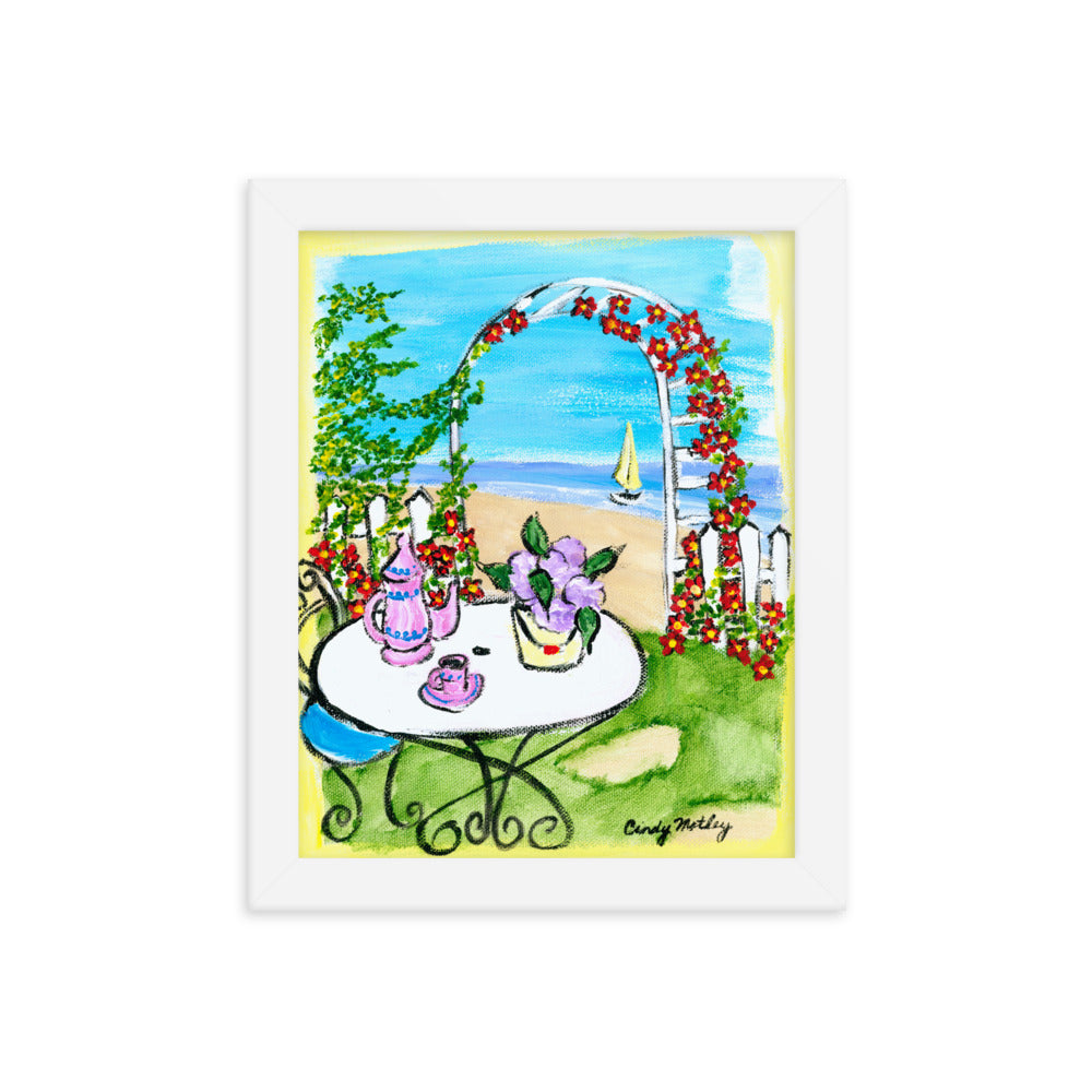 Sailing By Cindy Motley Framed poster