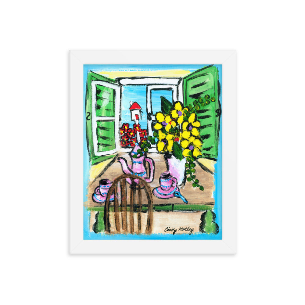 Bird House By Cindy Motley Framed poster