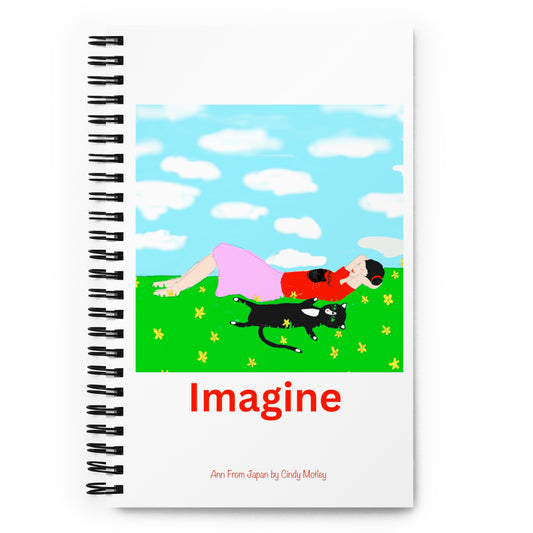 Imagine - Ann From Japan by Cindy Motley Spiral notebook