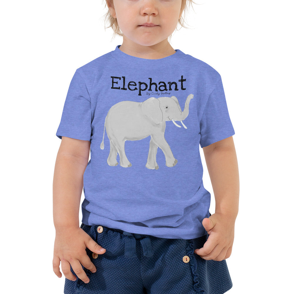Elephant By Cindy Motley Toddler Short Sleeve Tee