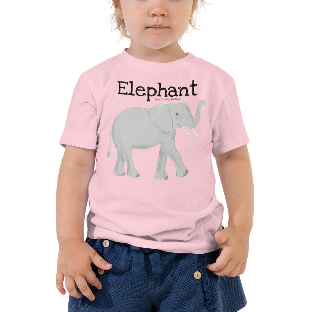 Elephant By Cindy Motley Toddler Short Sleeve Tee