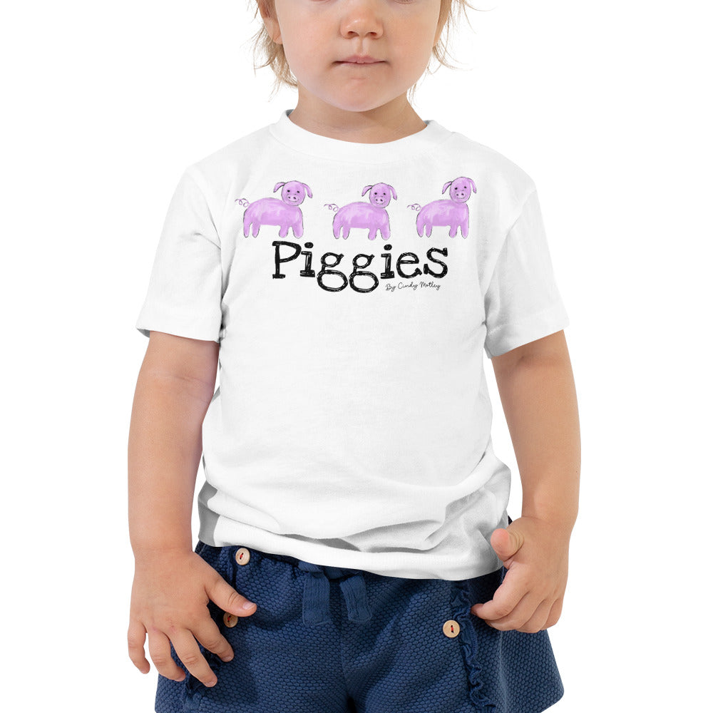 Piggies By Cindy Motley Toddler Short Sleeve Tee