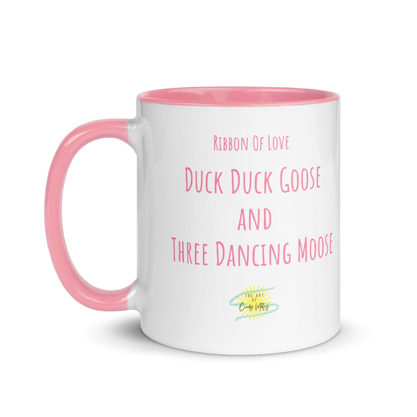 Duck Duck Goose and Three Dancing Moose Mug with Color Inside