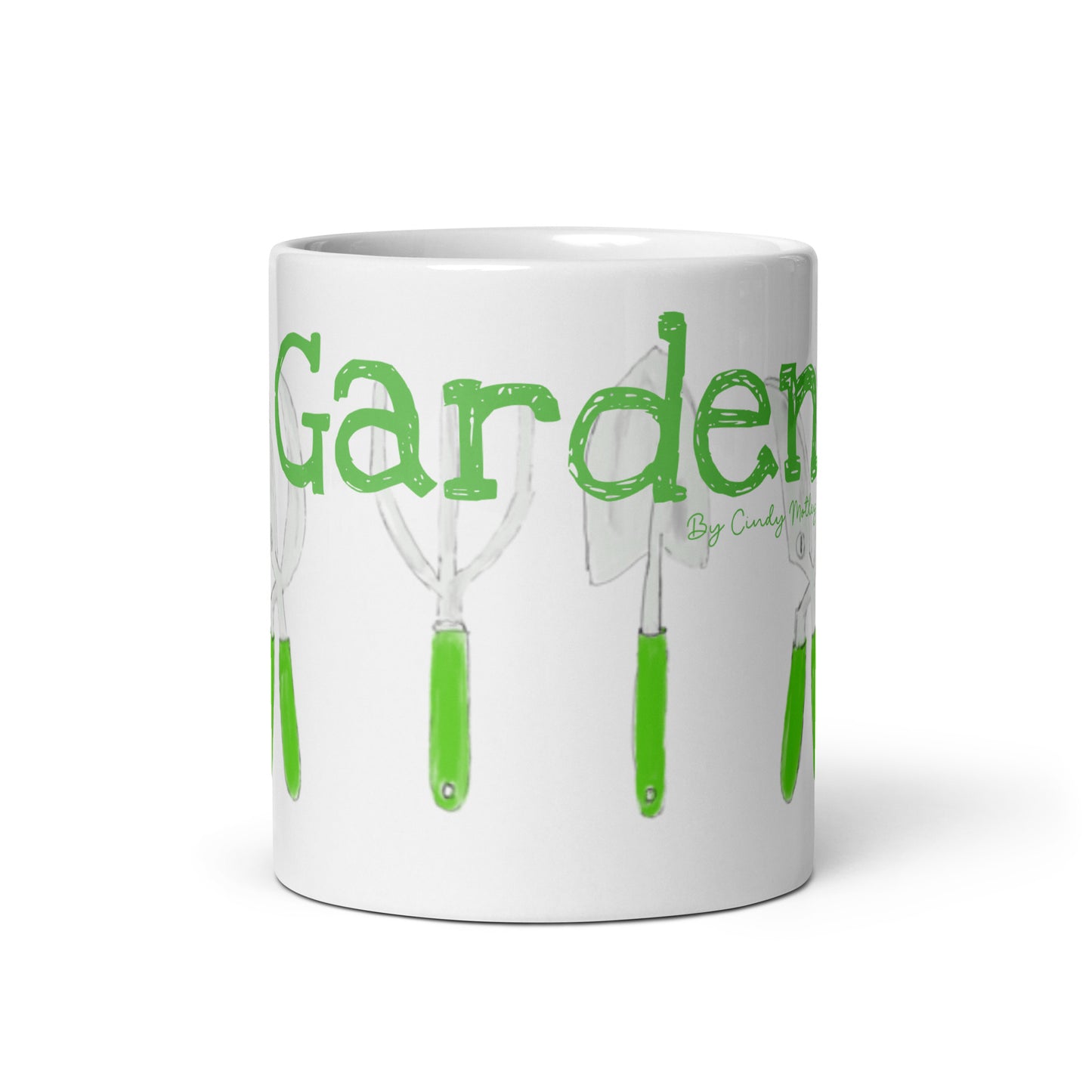 Garden By Cindy Motley White glossy mug