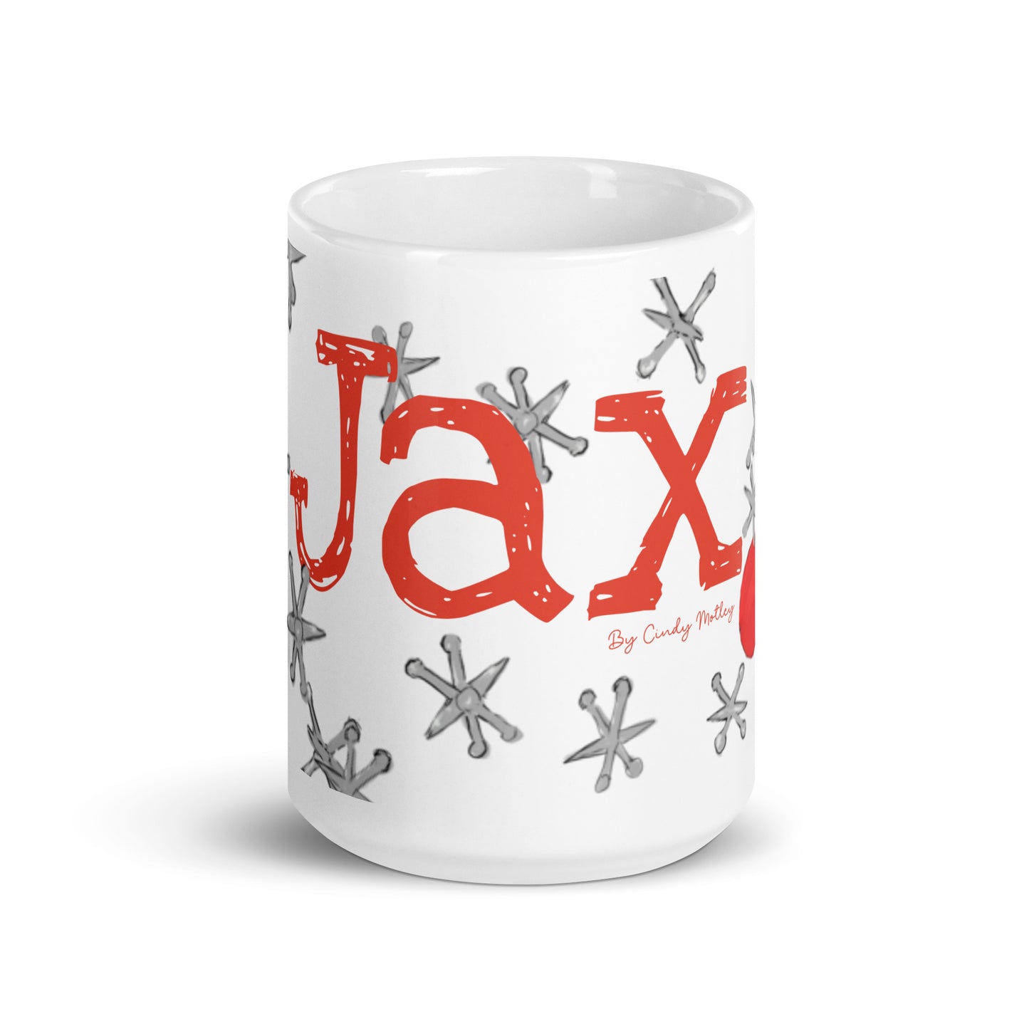 Jax By Cindy Motley White glossy mug