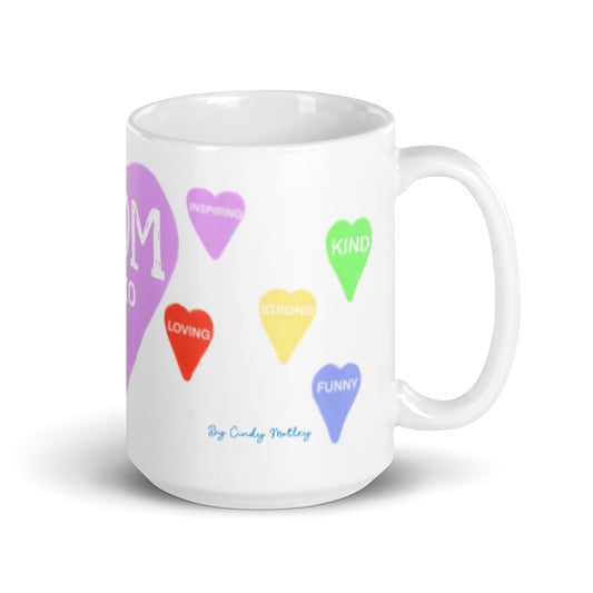 MOM By Cindy Motley White glossy mug