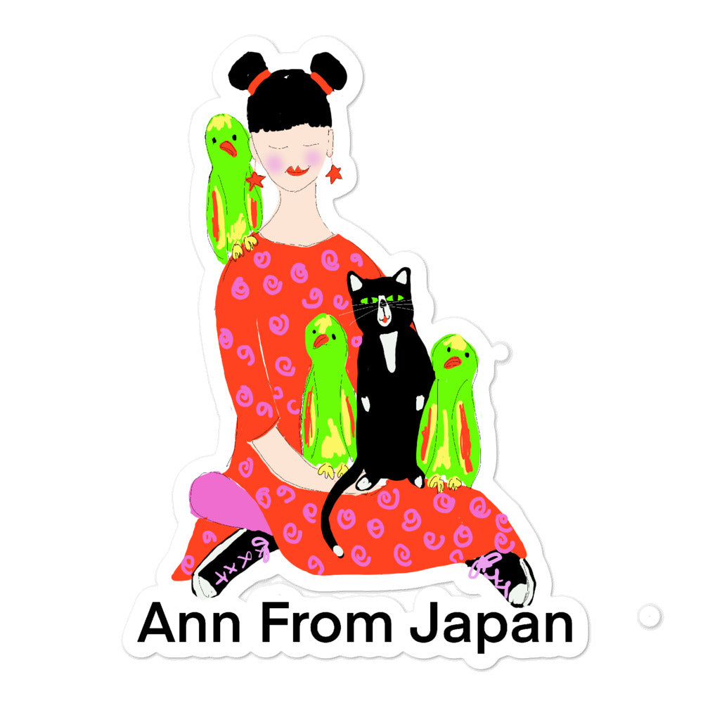 Ann From Japan Bubble-free stickers