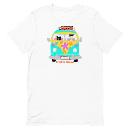 AFJ Flower Power Bus Short-Sleeve Unisex T-Shirt