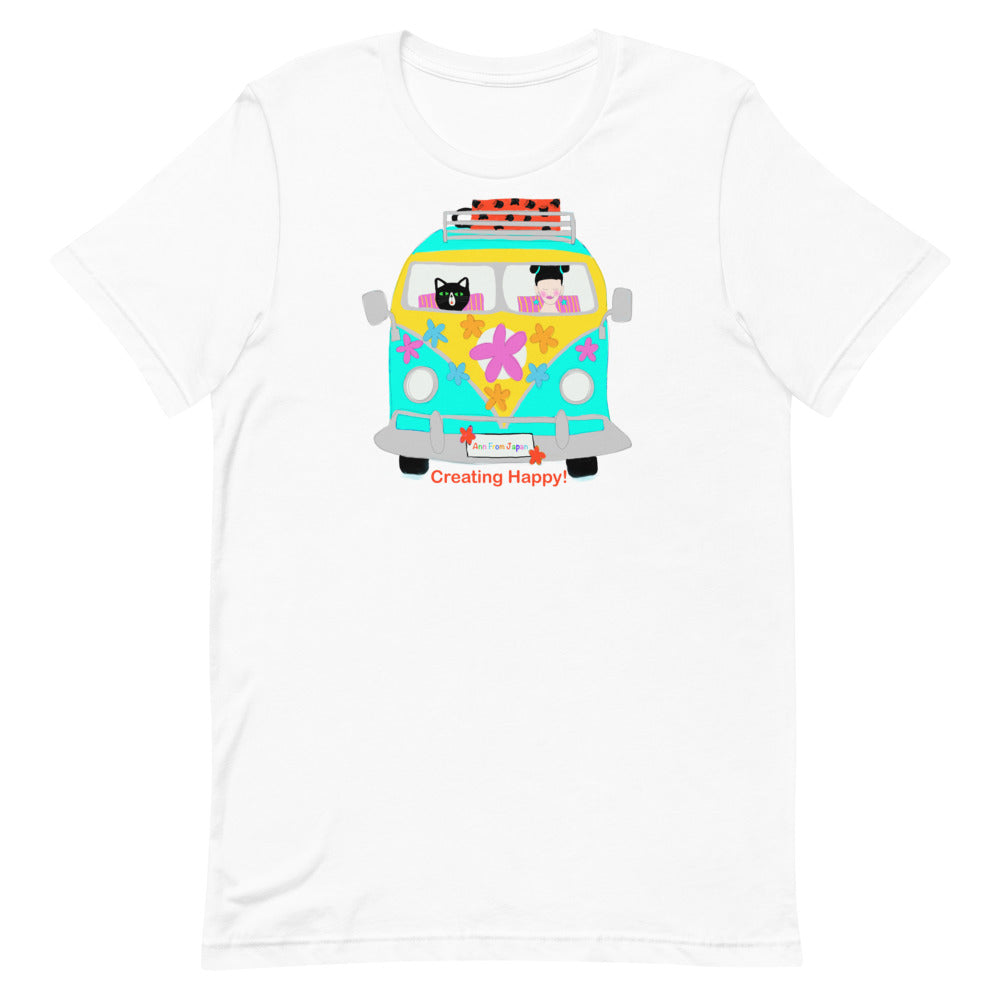 AFJ Flower Power Bus Short-Sleeve Unisex T-Shirt