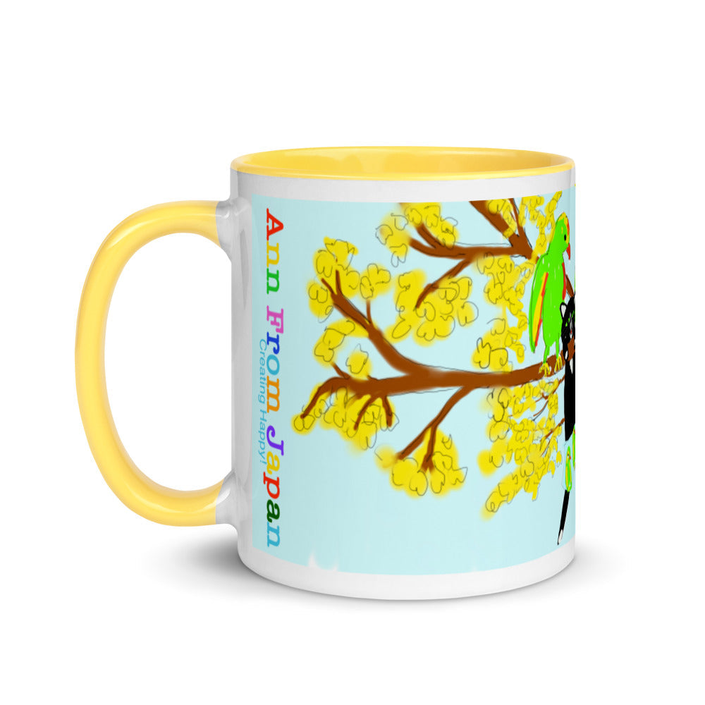AFJ Hanging Out Mug with Color Inside